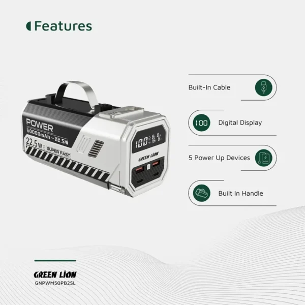 پاور بانک گرین لاین Green Lion 50000 22.5W